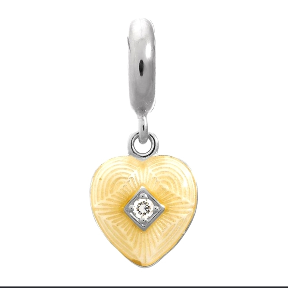 Jennifer Lopez Endless Heart Charm 925 Silver Yellow